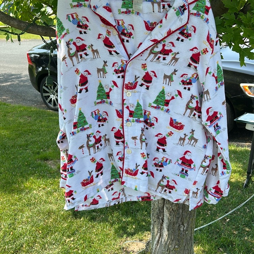 Pottery Barn Kids Holiday Pajama Top - Red, Green, Blue
